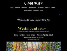 Tablet Screenshot of lucymanley.ca